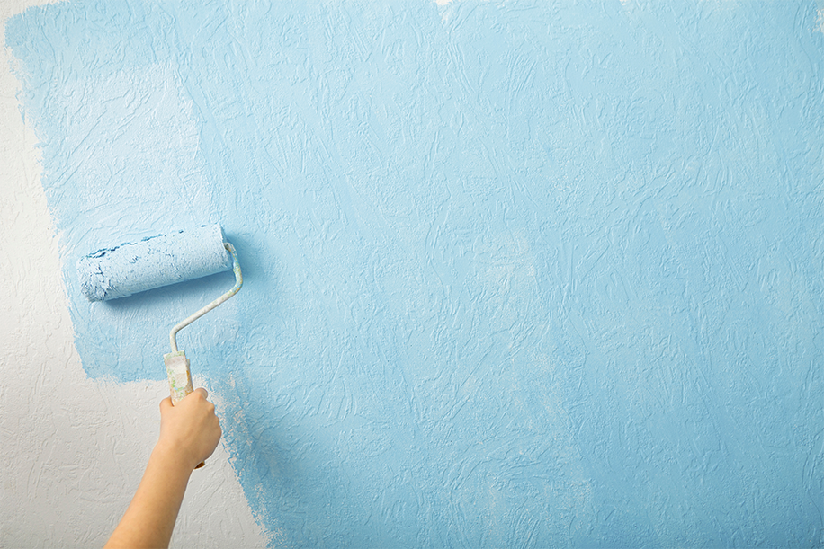 mur bleu